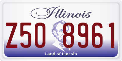 IL license plate Z508961