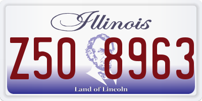 IL license plate Z508963