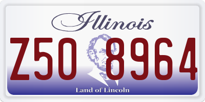 IL license plate Z508964