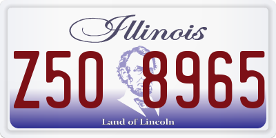 IL license plate Z508965