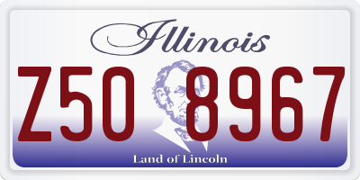 IL license plate Z508967