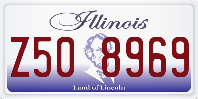 IL license plate Z508969