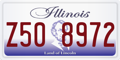 IL license plate Z508972