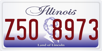 IL license plate Z508973