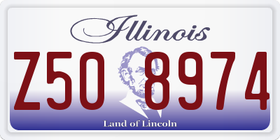 IL license plate Z508974