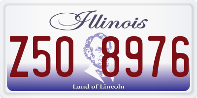 IL license plate Z508976
