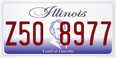IL license plate Z508977