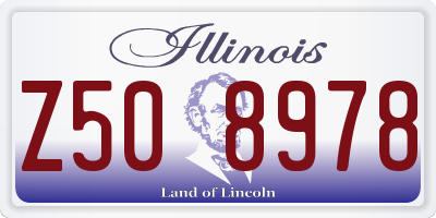 IL license plate Z508978