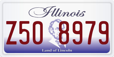 IL license plate Z508979