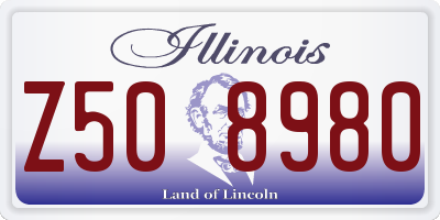 IL license plate Z508980