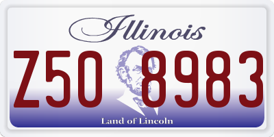 IL license plate Z508983