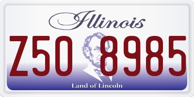 IL license plate Z508985