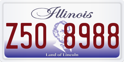 IL license plate Z508988