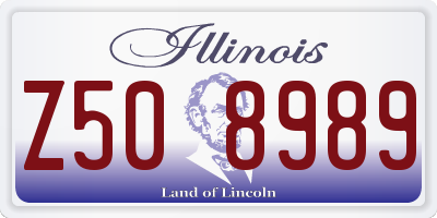 IL license plate Z508989