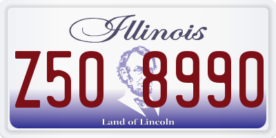 IL license plate Z508990