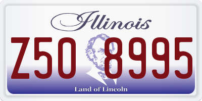 IL license plate Z508995