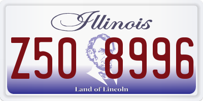 IL license plate Z508996