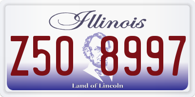 IL license plate Z508997
