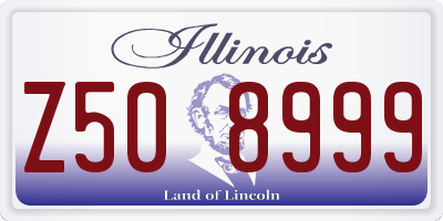 IL license plate Z508999
