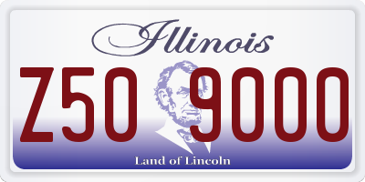 IL license plate Z509000