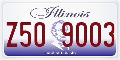 IL license plate Z509003
