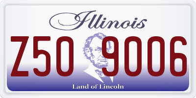 IL license plate Z509006