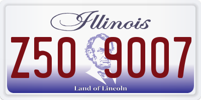 IL license plate Z509007