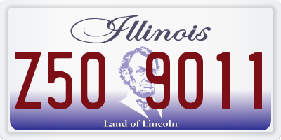 IL license plate Z509011