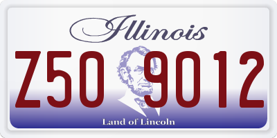 IL license plate Z509012
