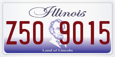 IL license plate Z509015