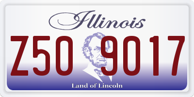 IL license plate Z509017