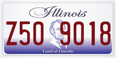IL license plate Z509018