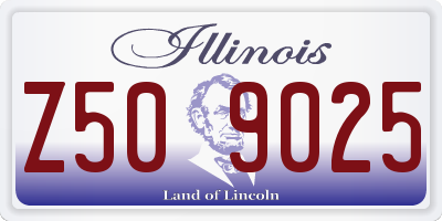 IL license plate Z509025