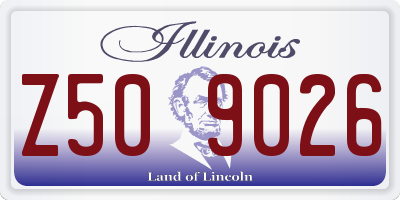 IL license plate Z509026