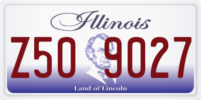 IL license plate Z509027