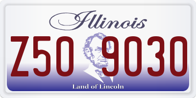 IL license plate Z509030