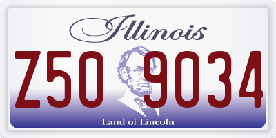 IL license plate Z509034