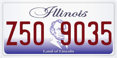 IL license plate Z509035