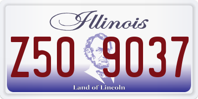 IL license plate Z509037