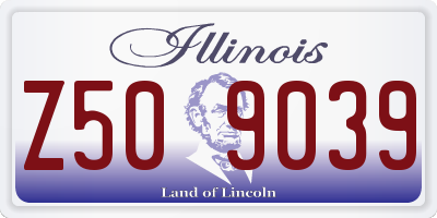 IL license plate Z509039