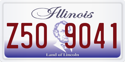 IL license plate Z509041