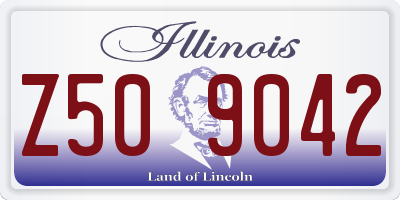 IL license plate Z509042