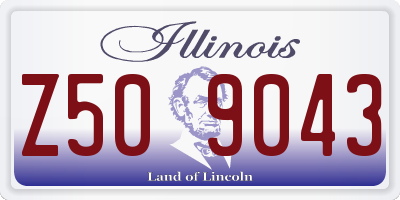 IL license plate Z509043
