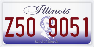 IL license plate Z509051