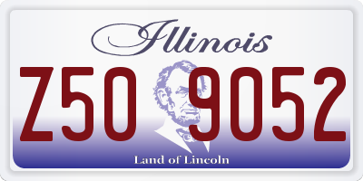 IL license plate Z509052