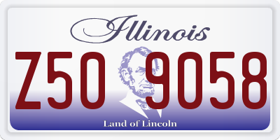 IL license plate Z509058