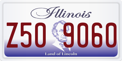 IL license plate Z509060