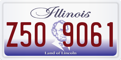 IL license plate Z509061