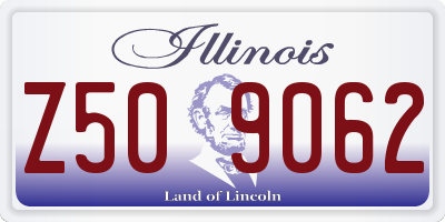 IL license plate Z509062