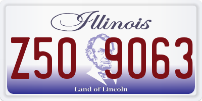IL license plate Z509063